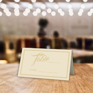 White Lotus Wedding  Place Card