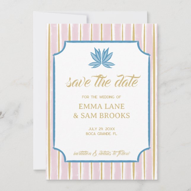White Lotus Wedding  Save The Date (Front)