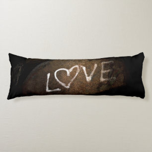 White Love Graffiti  Body Cushion