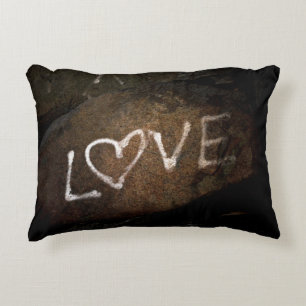 White Love Graffiti  Decorative Cushion