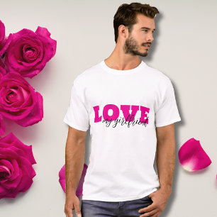 White LOVE Hot Pink Valentine T-Shirt