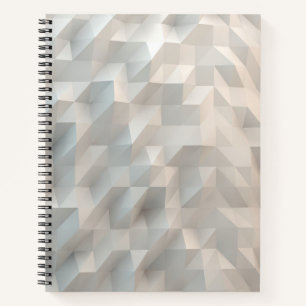 White Low-Poly Bullet Journal / Lined Notebook