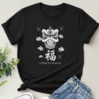 White Lucky Cat Minimalist Art T-Shirt