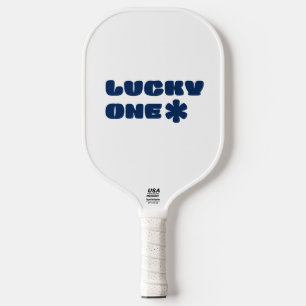 White Lucky One Pickleball Paddle