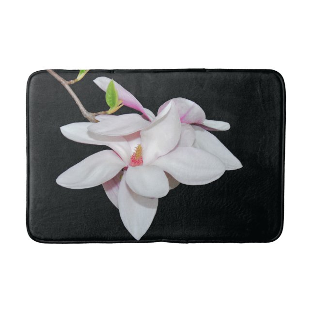 White Magnolia Bath Mat (Front)