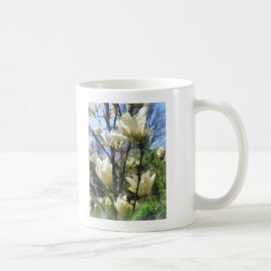White Magnolia Branches Coffee Mug