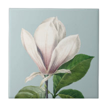 White magnolia ceramic tile