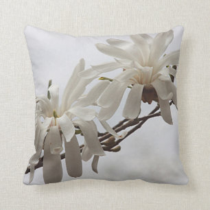 White magnolia cushion