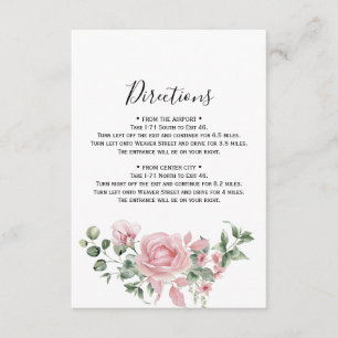 White Magnolia Directions Card