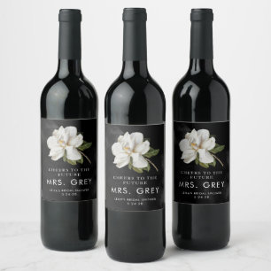 White Magnolia Future Mrs. Wine Labels
