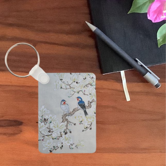 White Magnolia Key Ring (Creator Uploaded)