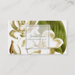 White Magnolias Floral Business Card