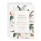 White magnolias gold frame bridal shower