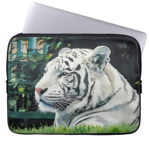 White Majesty – Resting Tiger Wildlife Laptop Sleeve