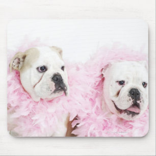 White male and female mouse pad