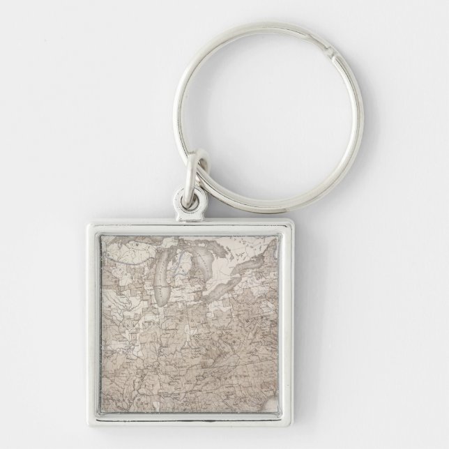 White Male Illiteracy Key Ring (Front)