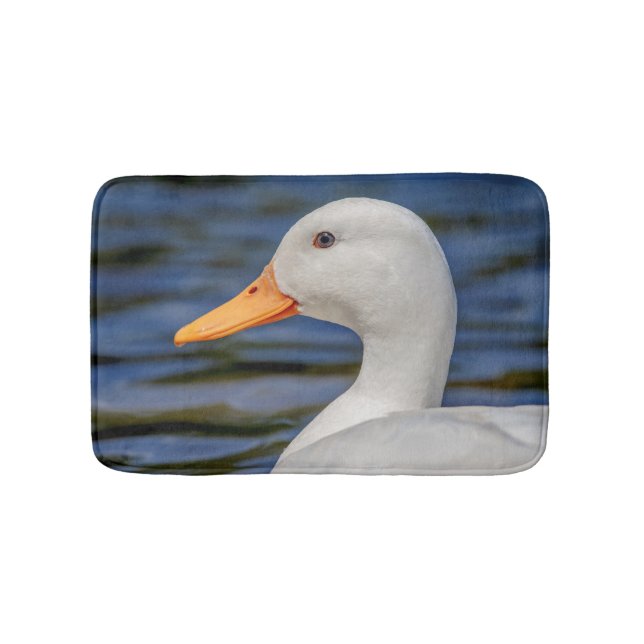 White Mallard Duck Bath Mat (Front)