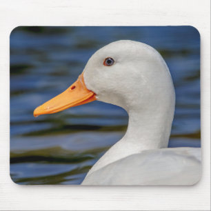 White Mallard Duck Mouse Pad