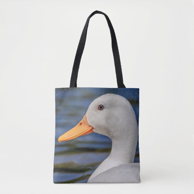White Mallard Duck Tote Bag (Front)