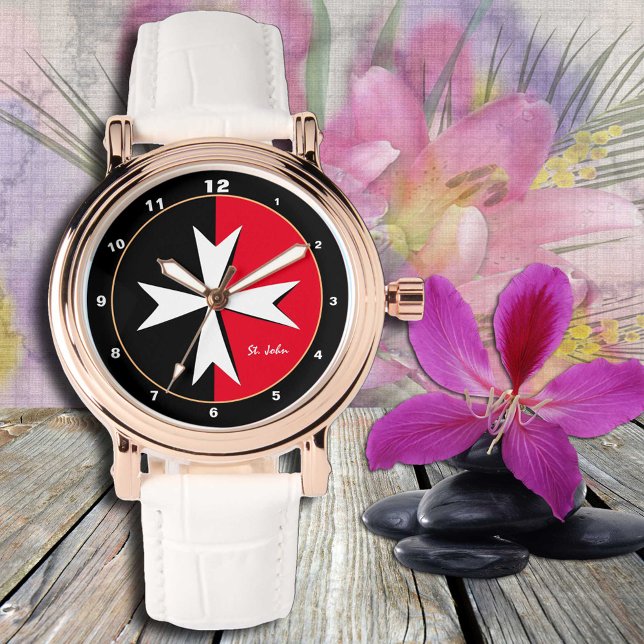 White Maltese Cross & Malta flag fashion / doctor Watch (Creator Uploaded)