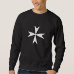 White Maltese Cross, St. John, Malta flag / symbol Sweatshirt<br><div class="desc">Sweatshirt: Maltese Cross & Malta - flag,  symbol of cross - used by Order of Malta,  Sovereign Military order of Malta (Order of St. John) - national patriots,  travel,  holiday,  sports fans fashion. Maltese Cross is also international symbol of the fire service's,  symbol of protection,  badge of honour.</div>