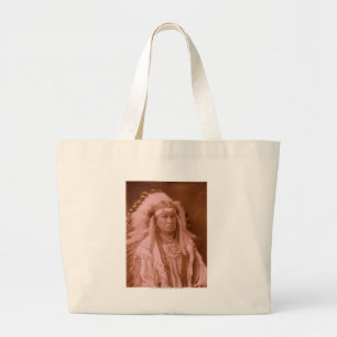 White Man Runs Him - Crow Large Tote Bag