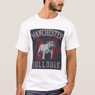 White Manchester Bulldogs Vintage Mascot Shirt