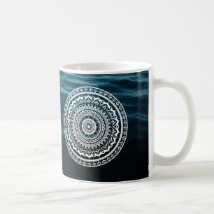 White Mandala Let the sea set you free Coffee Mug
