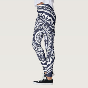 White Mandala Let the sea set you free Leggings