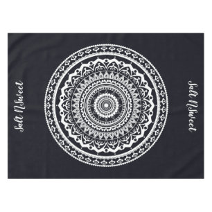 White Mandala Let the sea set you free Tablecloth