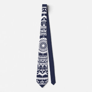 White Mandala Let the sea set you free Tie