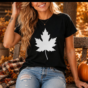 White Maple Leaf Unisex fall autumn leaves T-Shirt