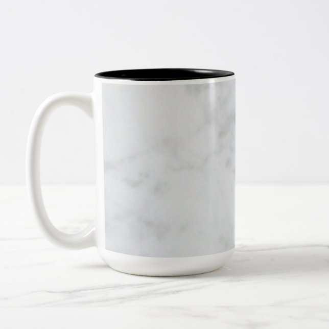 White Marbel Two-Tone Coffee Mug (Left)