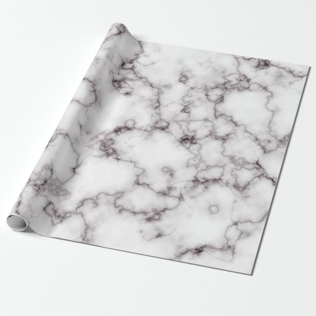 White marble abstract stone pattern wrapping paper (Unrolled)