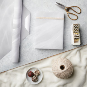 White Marble Abstract Wrapping Paper