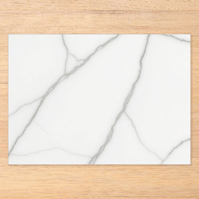 White Marble Acrylic Invitations (Front)