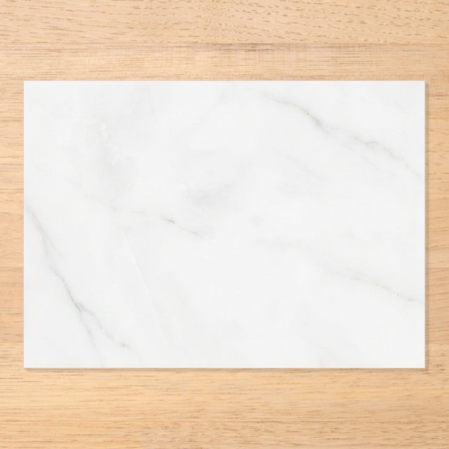 White Marble Acrylic Invitations (Front)