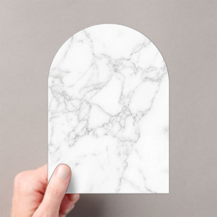 White Marble Acrylic Invitations