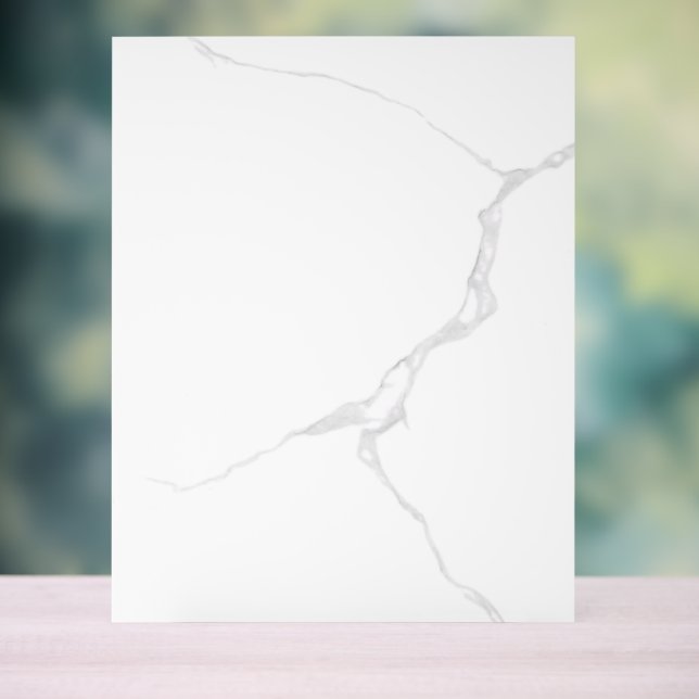 White Marble  Acrylic Sign (Neutral)