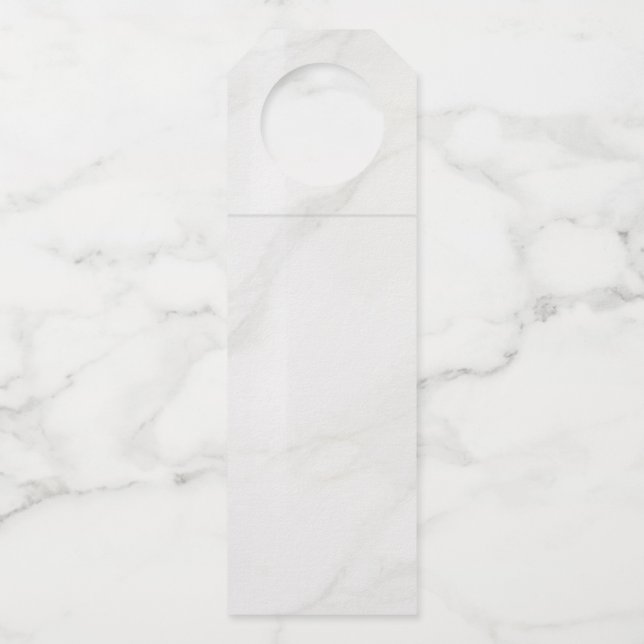 White Marble Bottle Tag (Front)