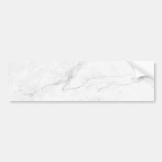 White Marble Bumper Sticker (Front)