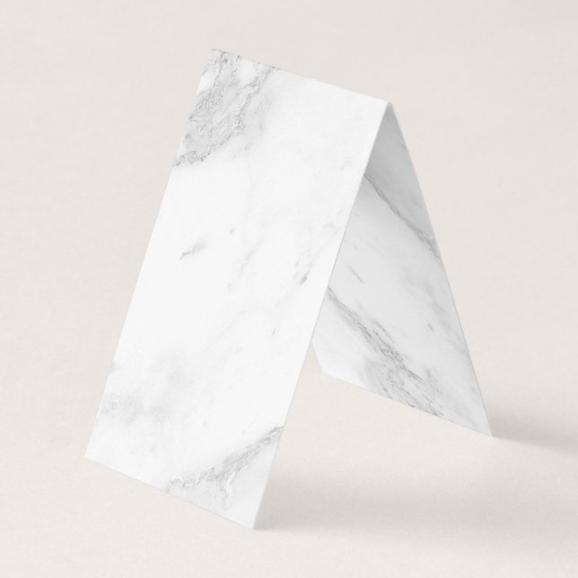 White Marble Business Card (Front)