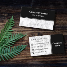 White marble Business Card