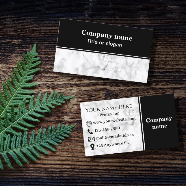 White marble Business Card (Creator Uploaded)