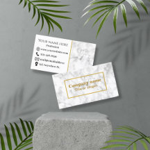White marble Business Card