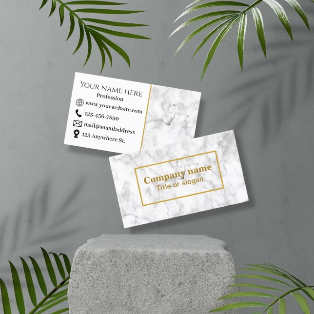 White marble Business Card (Creator Uploaded)