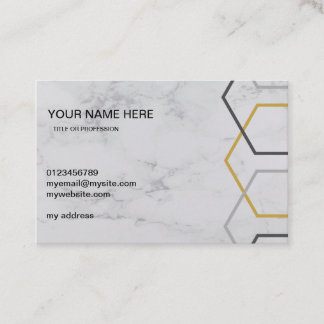 White marble business card