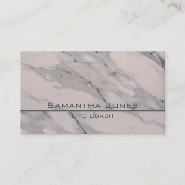 White Marble Business Card (Front)