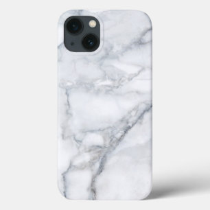 White Marble Carrara Calacatta Texture iPhone 13 Case