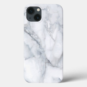 White Marble Carrara Calacatta Texture iPhone 13 Case